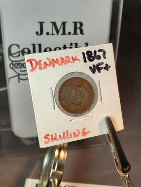 1867 VF Denmark 1 Skilling Rigsmønt - Christian IX